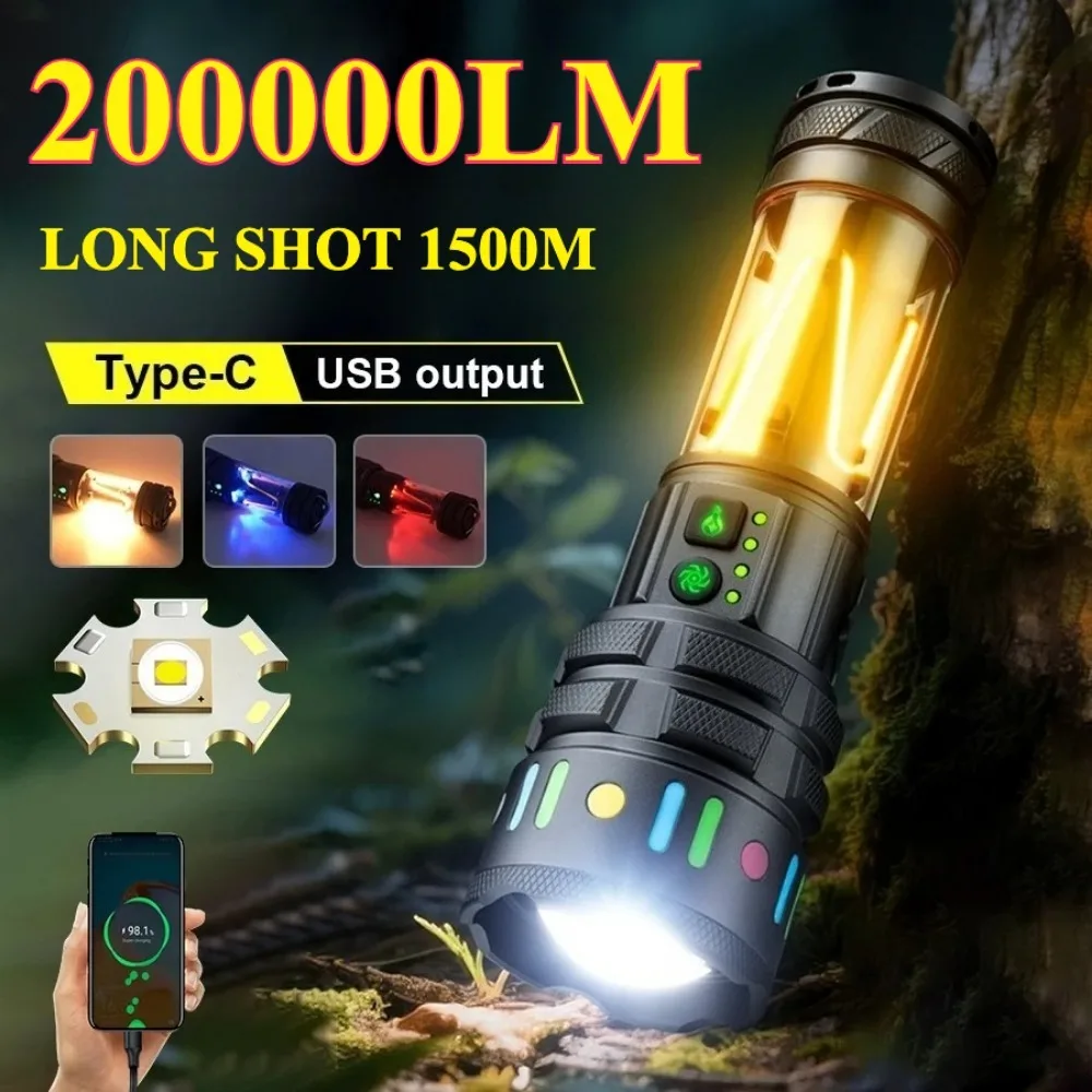 Outdoor Camping Lighting - Rechargeable Torch High Lumens Super Bright