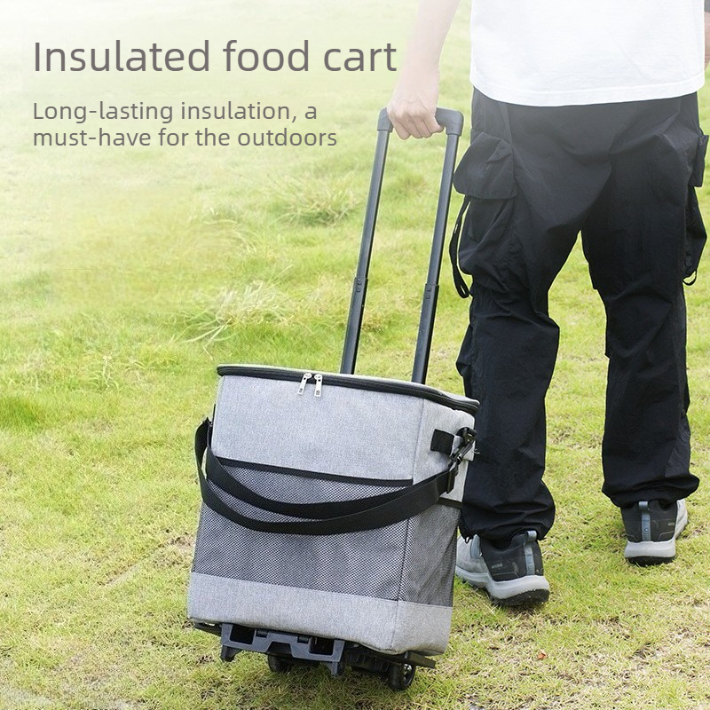 Outdoor Camping Shop - Foldable Camping Wagon with Insulated Cooler
