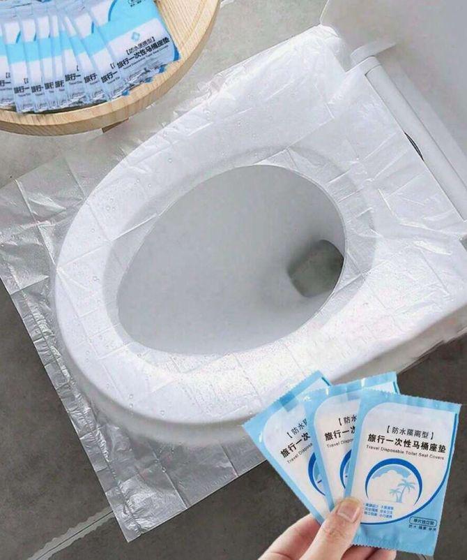 Outdoor Camping Mat - Waterproof Disposable Toilet Seat Protectors (10/20Pack)