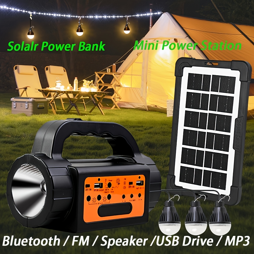 Outdoor Camping Lighting - Solar Rechargeable Camping Lights Outdoor, Powered
