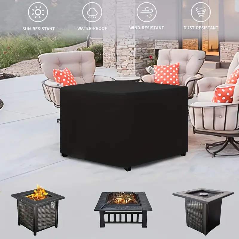 Outdoor Camping Awning - Waterproof Square Fire Pit Cover with
