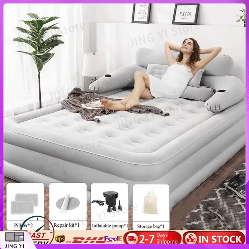Outdoor Camping Mat - Queen Size Air Mattress for Camping