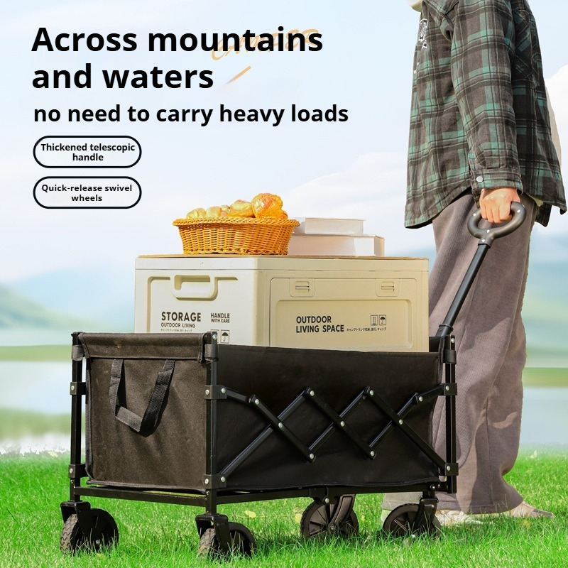 Outdoor Camping Shop - Folding Camping Wagon with 500lb Load