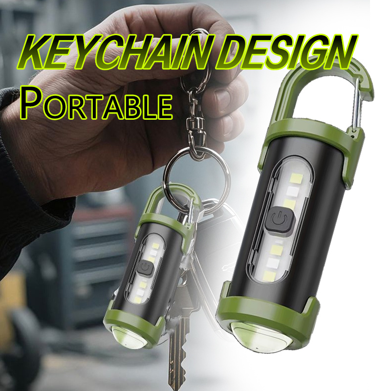 Outdoor Camping Adventure Lamp - Powerful EDC LED Flashlight Keychain Rechargeable