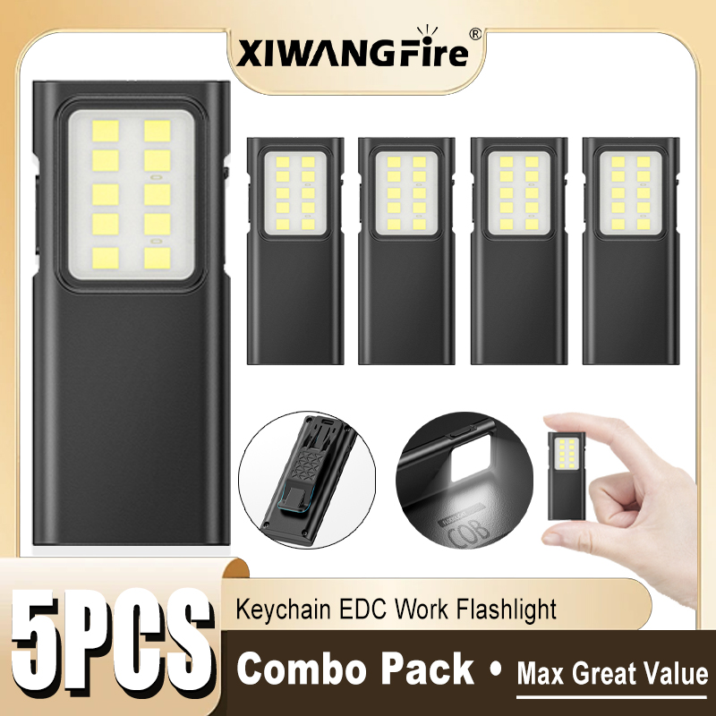 Outdoor Camping Adventure Lamp - 1-5PCS Rechargeable EDC Flashlight Bright Pocket