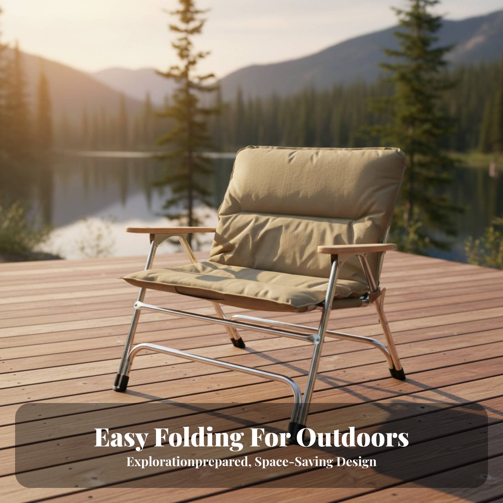 Padded Cushioned Armchair Fold – Outdoor Camping Meals Bewertung und Preis