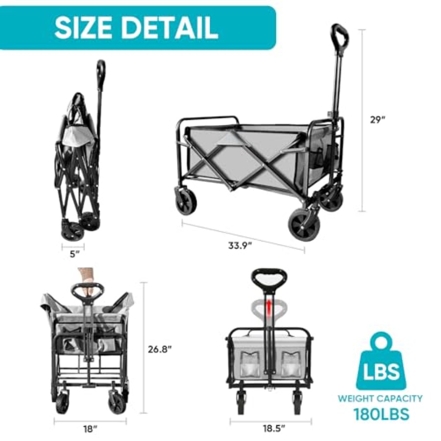 Collapsible Foldable Wagon, Be – Outdoor Camping Shop Bewertung und Preis