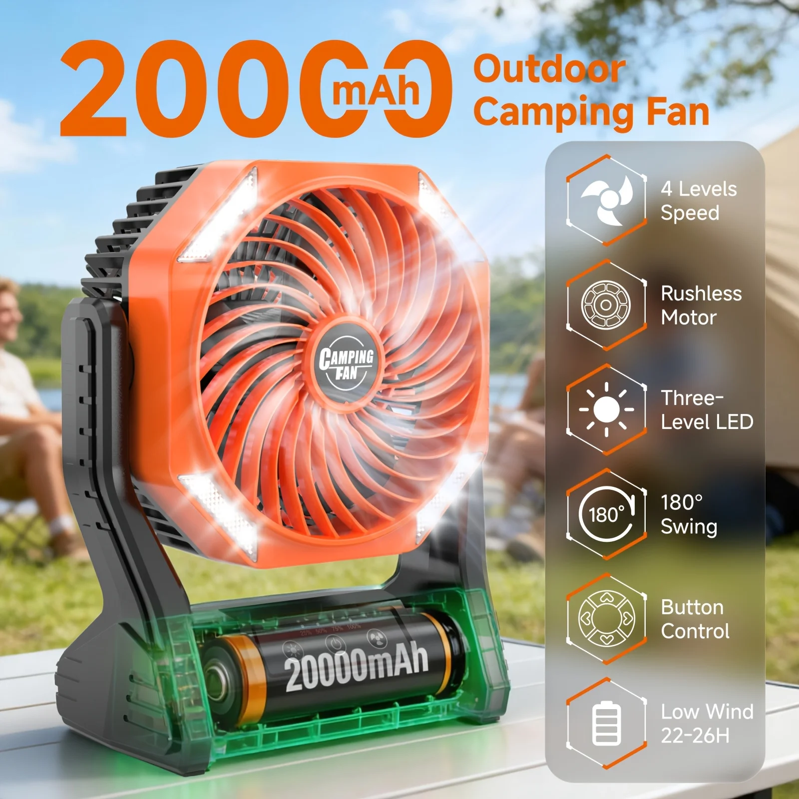 DDHOME 20000mAh Camping Fan wi – Outdoor Camping Table Bewertung und Preis