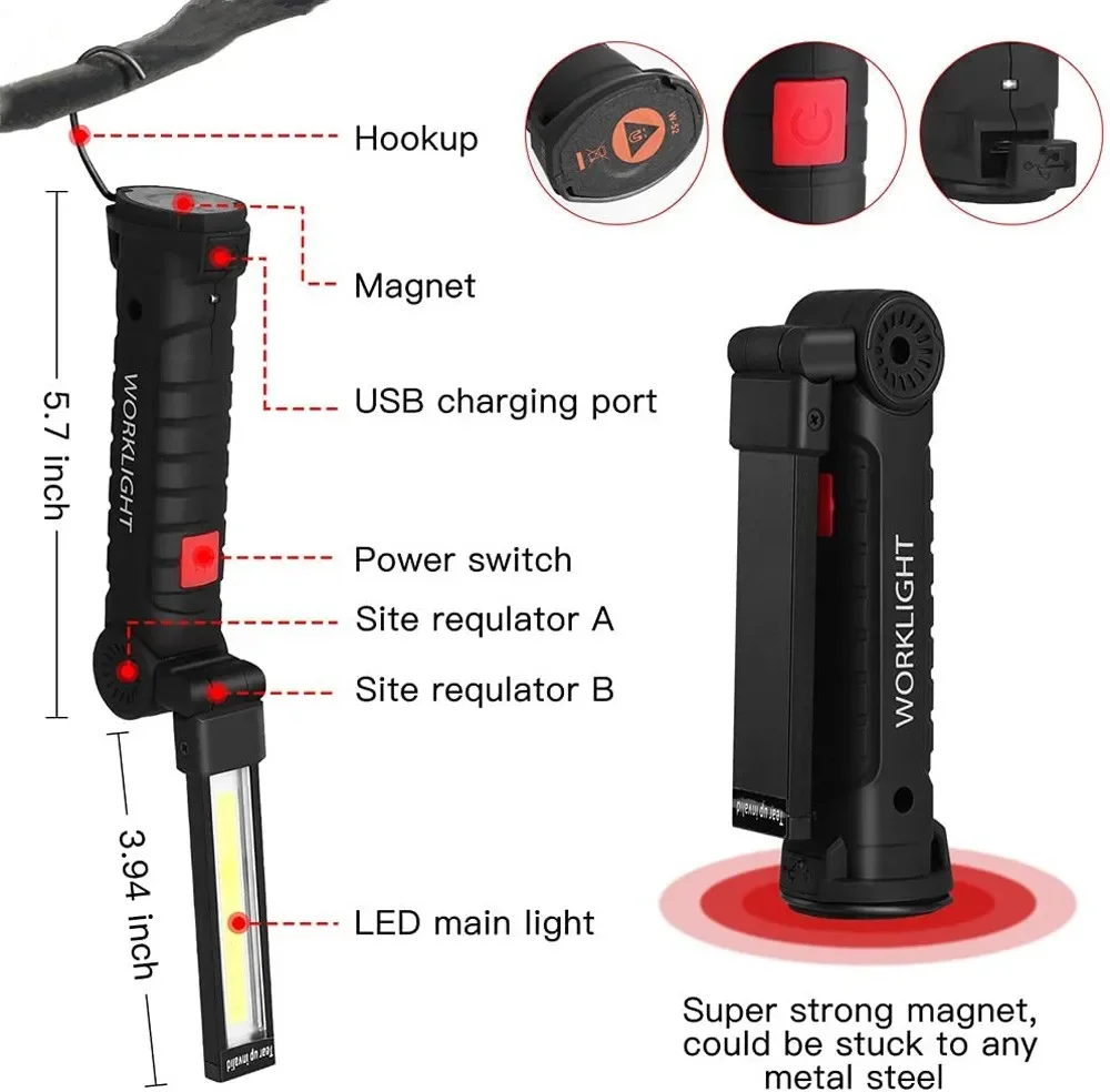 Portable COB LED Flashlight US – Outdoor Camping Adventure Lamp Bewertung und Preis