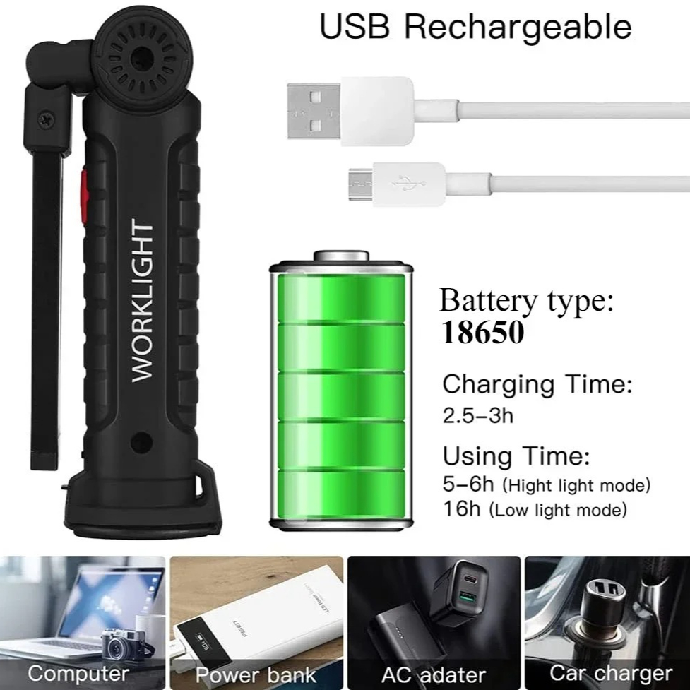 Portable COB LED Flashlight US – Outdoor Camping Adventure Lamp Bewertung und Preis
