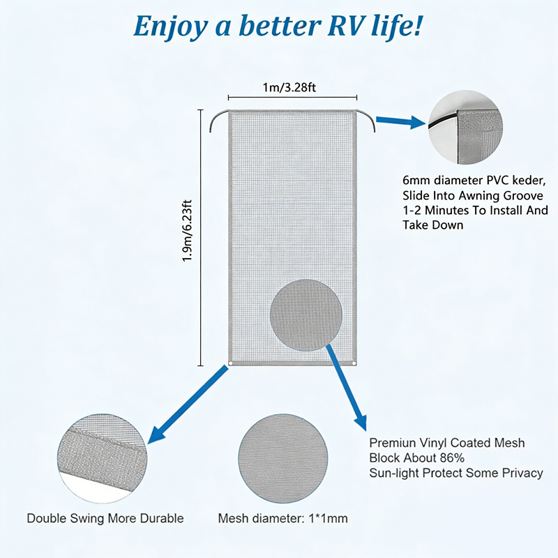 RV Awning Front Sun Shade Scre – Outdoor Camping Awning Bewertung und Preis