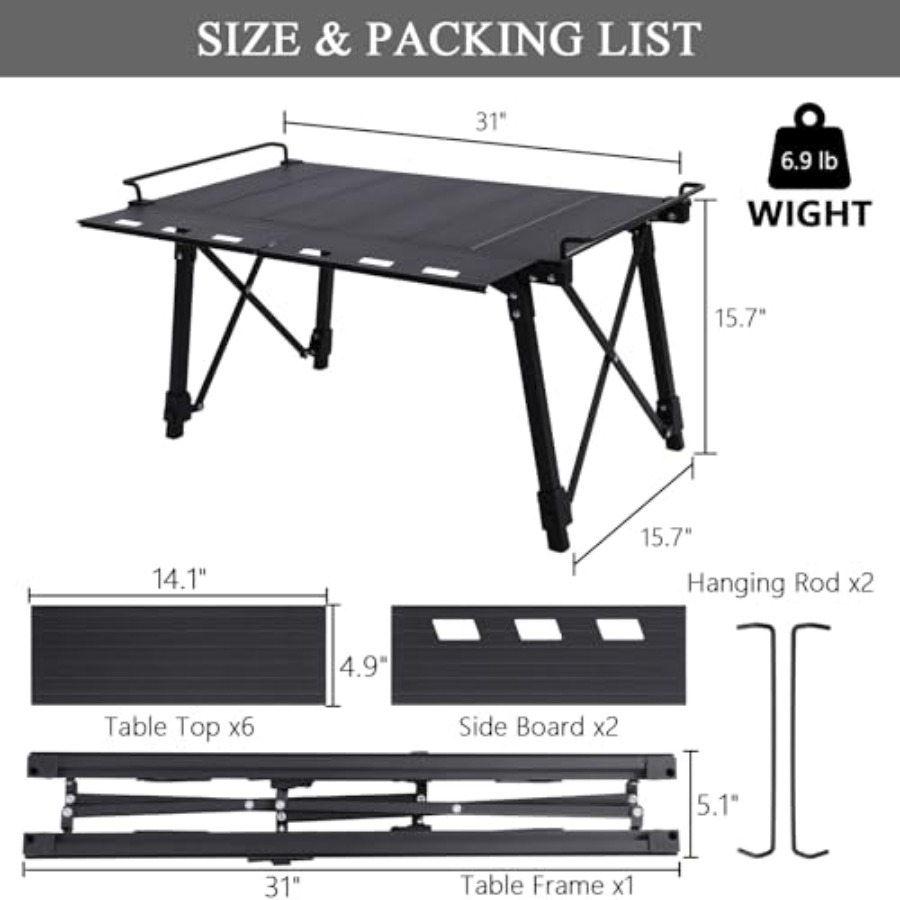 Folding Camping Table, Portabl – Outdoor Camping Cooking Table Bewertung und Preis