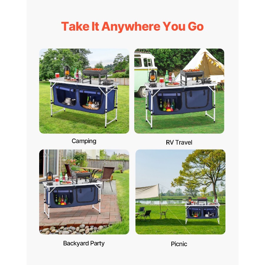 Camping Kitchen Table, Aluminu – Outdoor Camping Cooking Table Bewertung und Preis