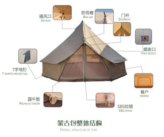 Hot Sale 3M/4M/5M/6M/7M Outdoo – Camping Zelt Outdoor Bewertung und Preis