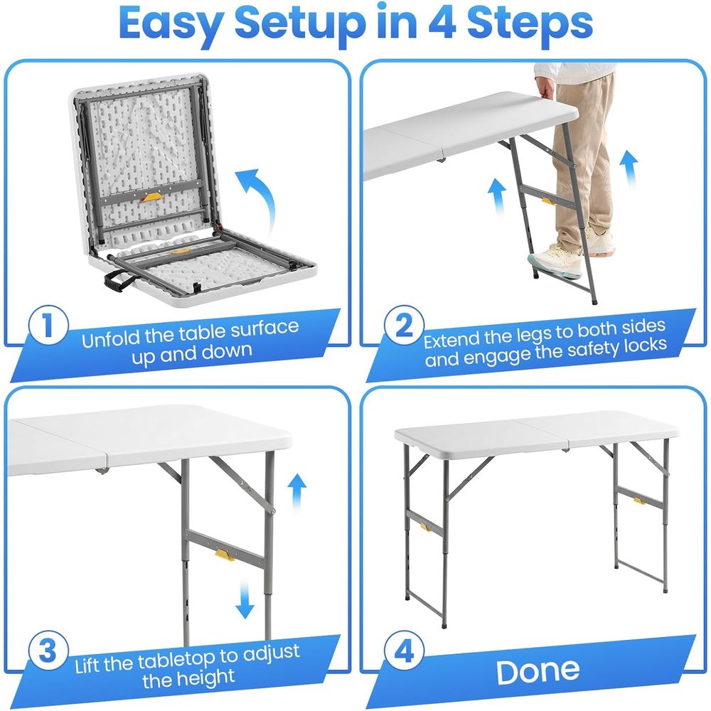 Portable Folding Table with Ha – Outdoor Camping Table Bewertung und Preis