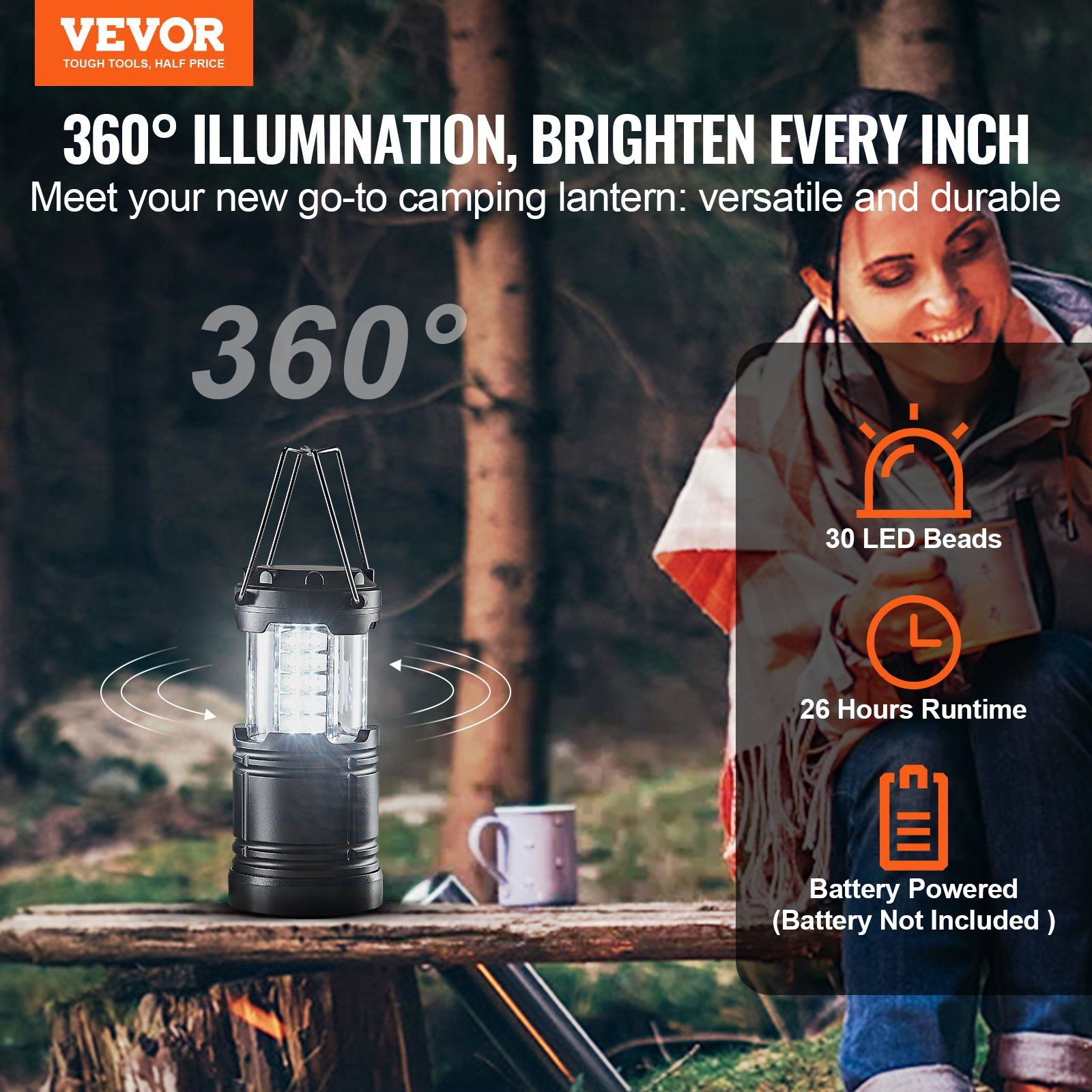 Set of 4 Collapsible LED Campi – Camping Lantern Bewertung und Preis