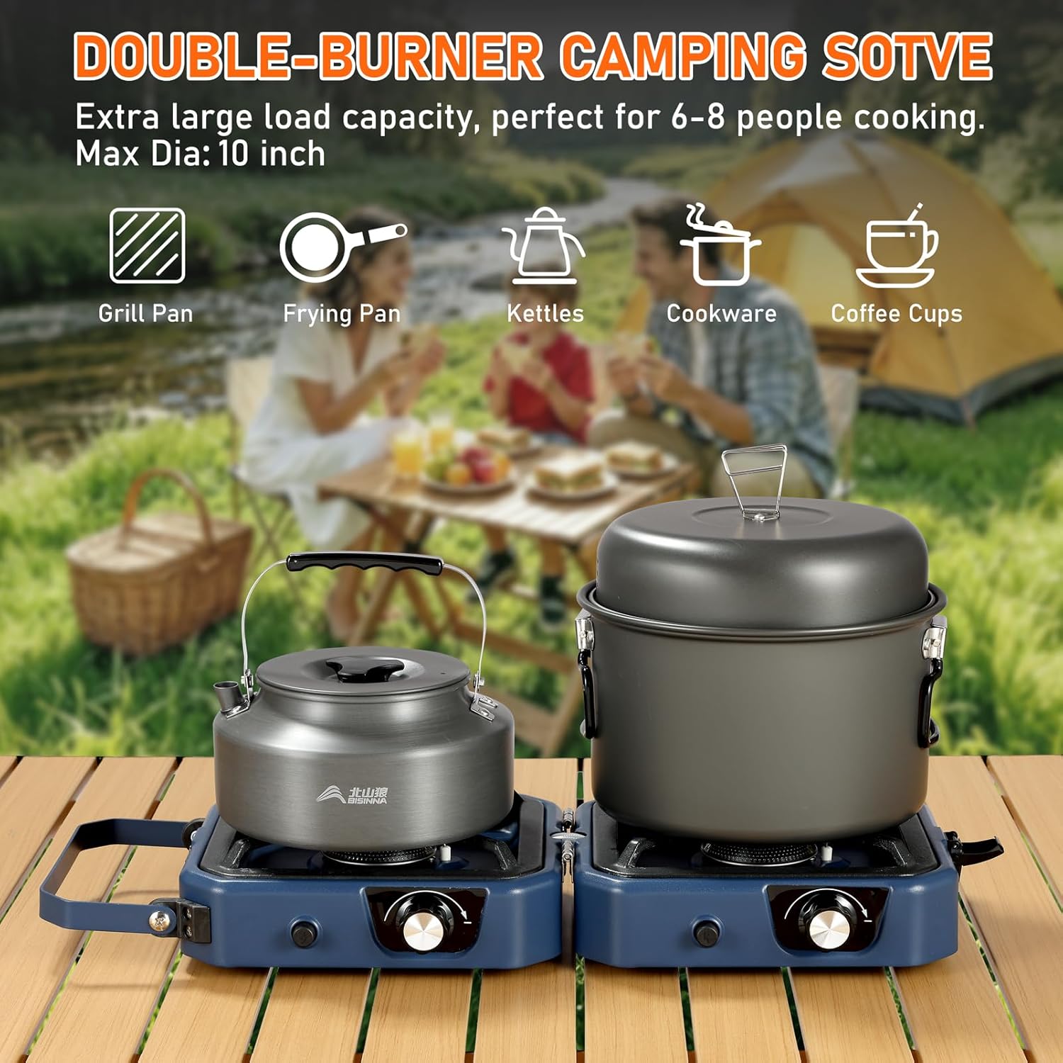 Portable 2 Burner Propane Camp – Outdoor Camping Griddle Bewertung und Preis
