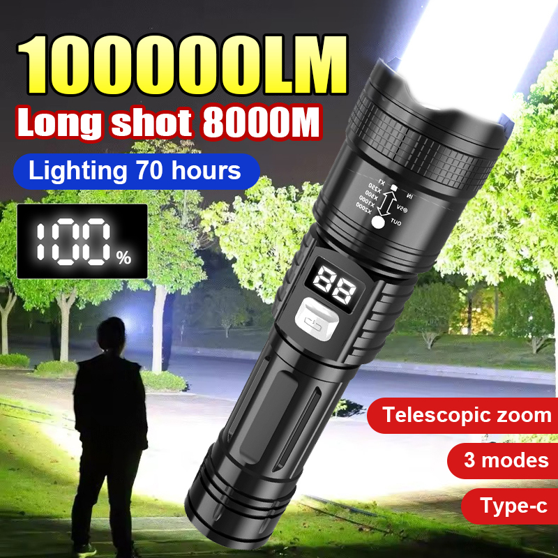 100000LM Super Bright Led Flas – Outdoor Camping Adventure Lamp Bewertung und Preis