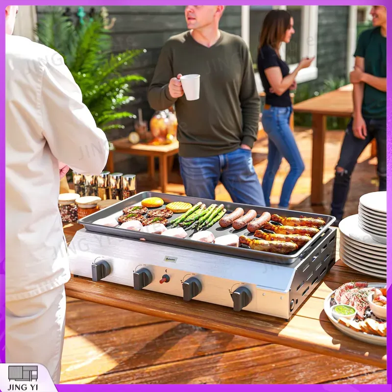 Gas Grill BBQ Grill with Non-S – Outdoor Camping Griddle Bewertung und Preis