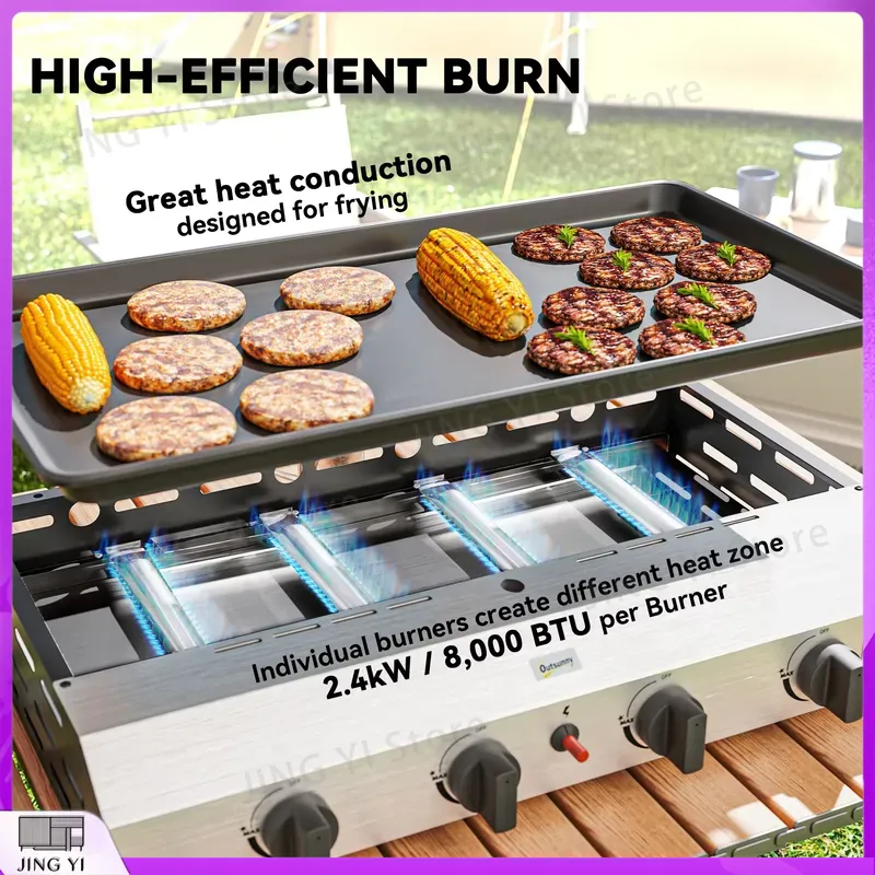 Gas Grill BBQ Grill with Non-S – Outdoor Camping Griddle Bewertung und Preis
