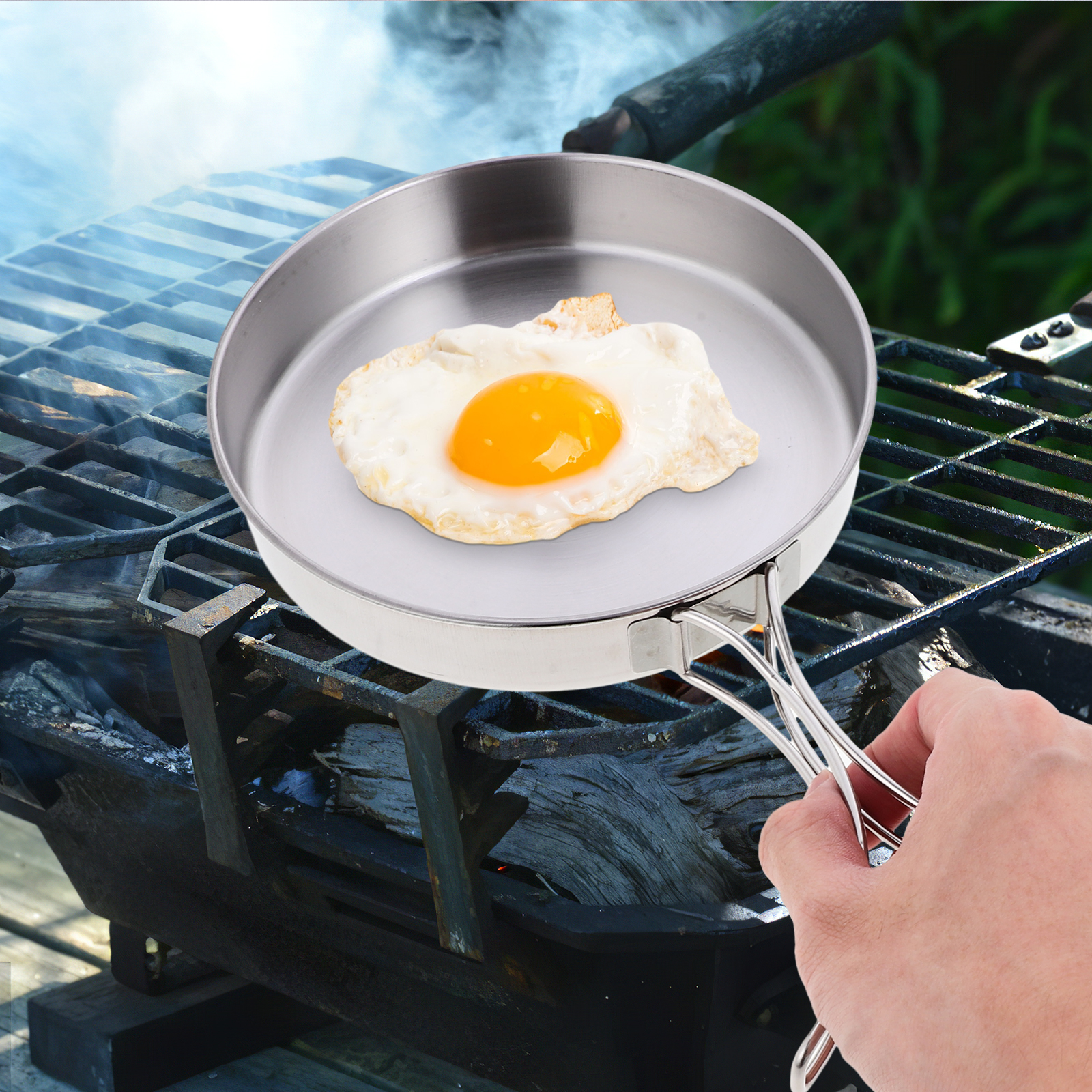 Portable Frying Pan Stainless  – Outdoor Camping Griddle Bewertung und Preis