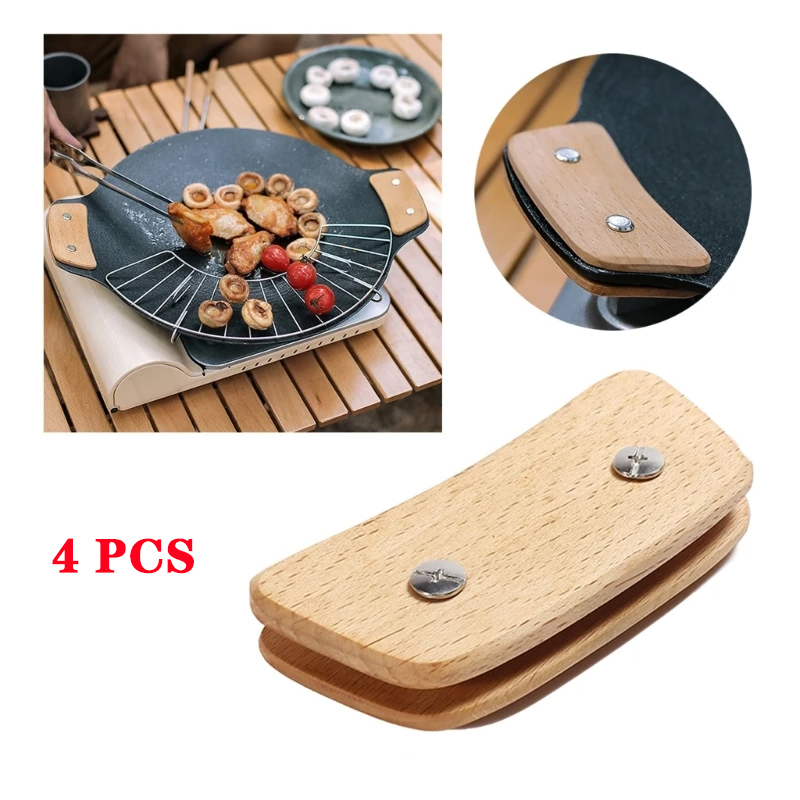 Wooden BBQ Pan Handle Anti Sca – Outdoor Camping Griddle Bewertung und Preis