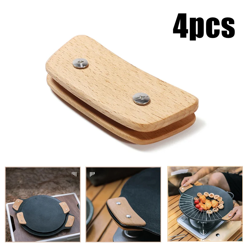 Wooden BBQ Pan Handle Anti Sca – Outdoor Camping Griddle Bewertung und Preis