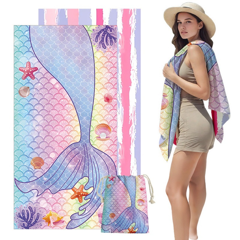 Fish Tail Print Beach Towels a – Outdoor Camping Mat Bewertung und Preis