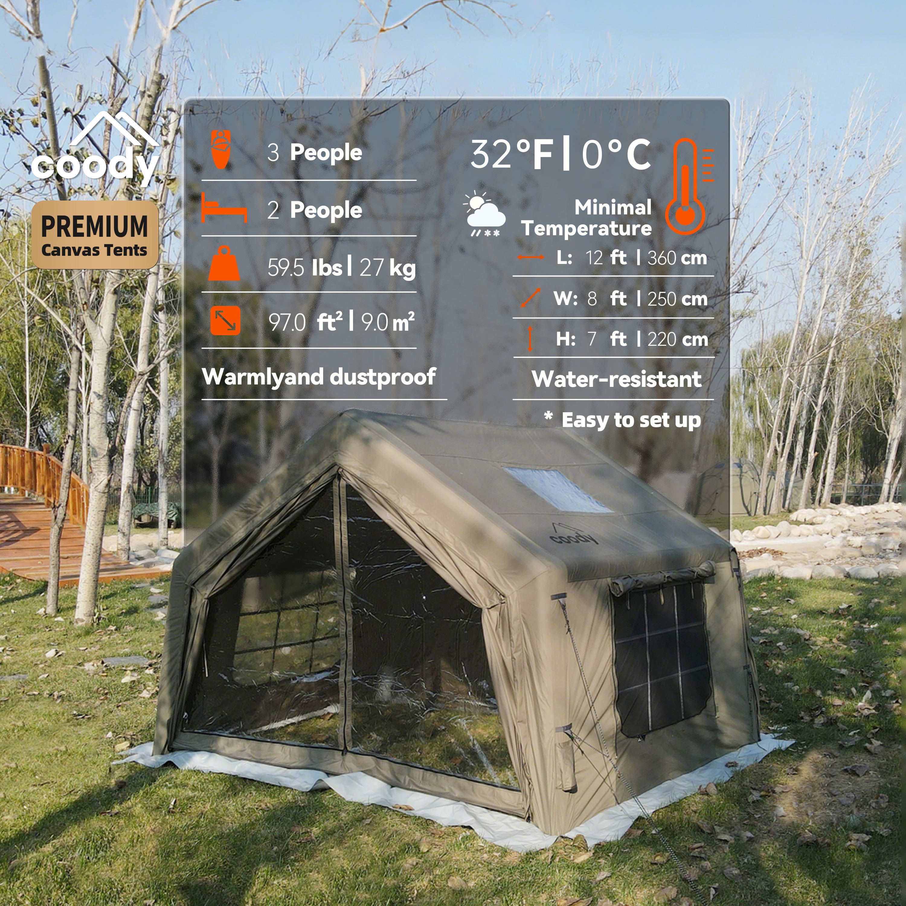 9.0 Air Tent-Army Green High Q – Camping Zelt Outdoor Bewertung und Preis