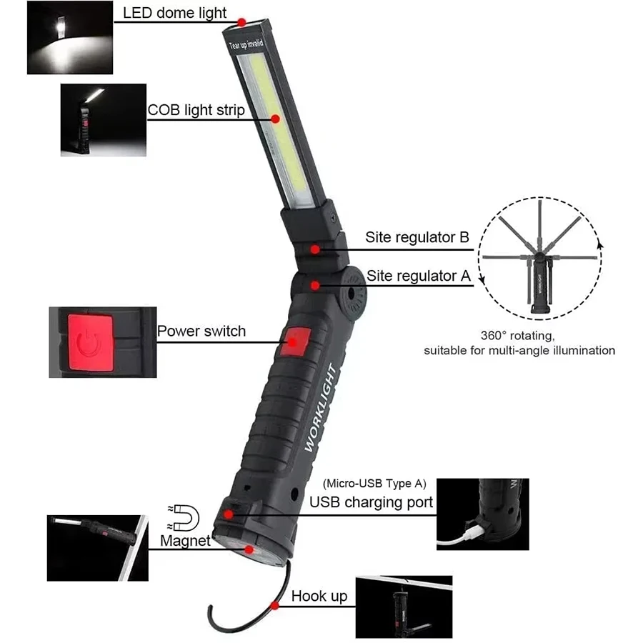 New Portable COB LED Flashligh – Outdoor Camping Adventure Lamp Bewertung und Preis