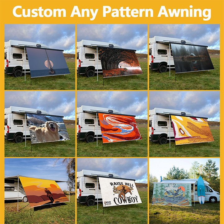 Custom Pattern UV Resistant Fo – Outdoor Camping Awning Bewertung und Preis