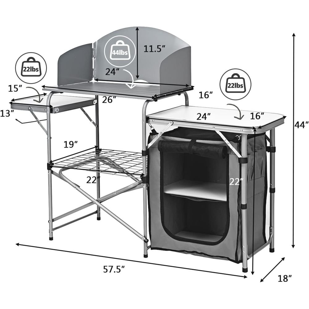 Camping Kitchen Table, Portabl – Outdoor Camping Table Bewertung und Preis
