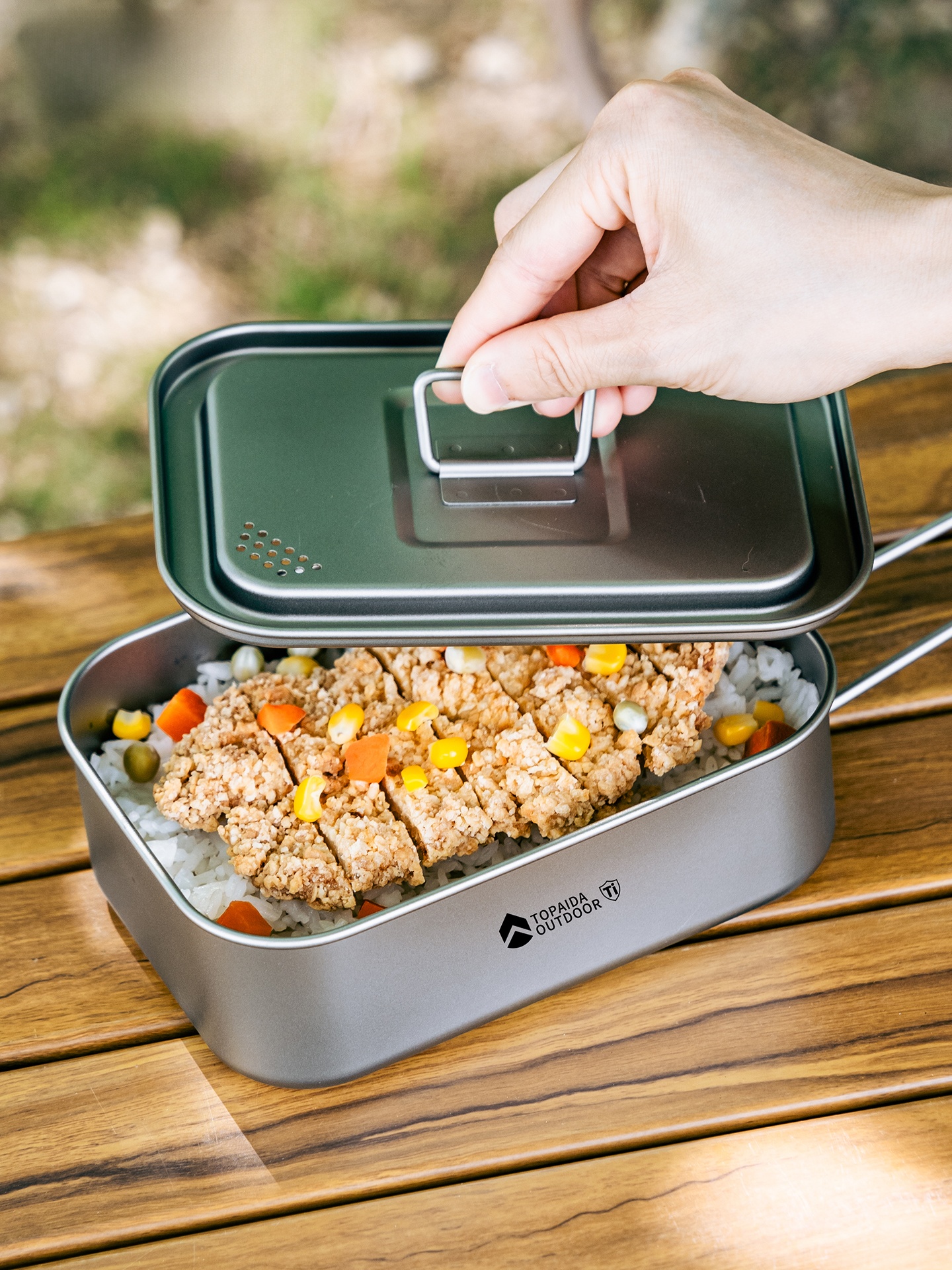 Portable Pure Titanium Rectang – Outdoor Camping Meals Bewertung und Preis