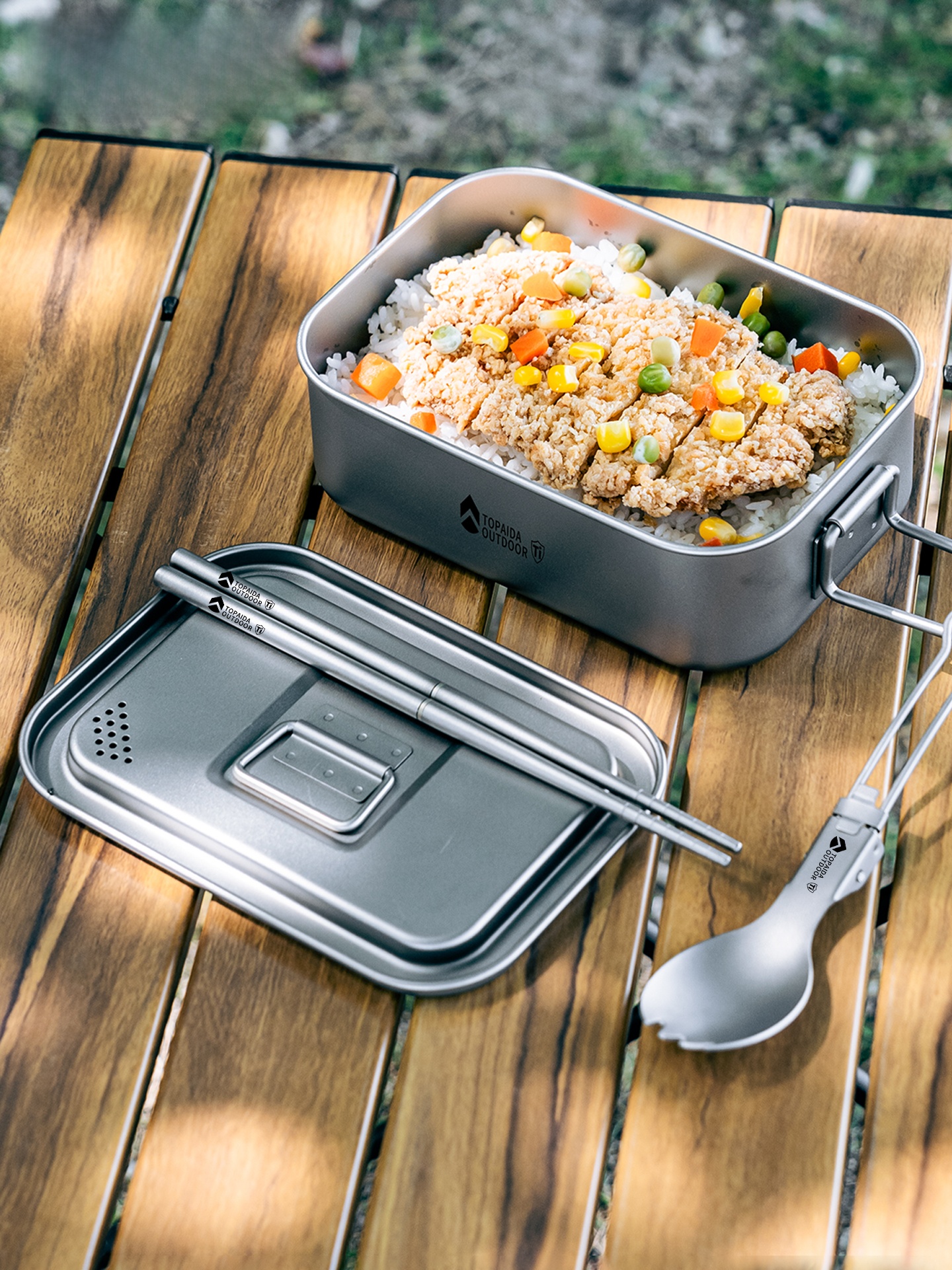 Portable Pure Titanium Rectang – Outdoor Camping Meals Bewertung und Preis