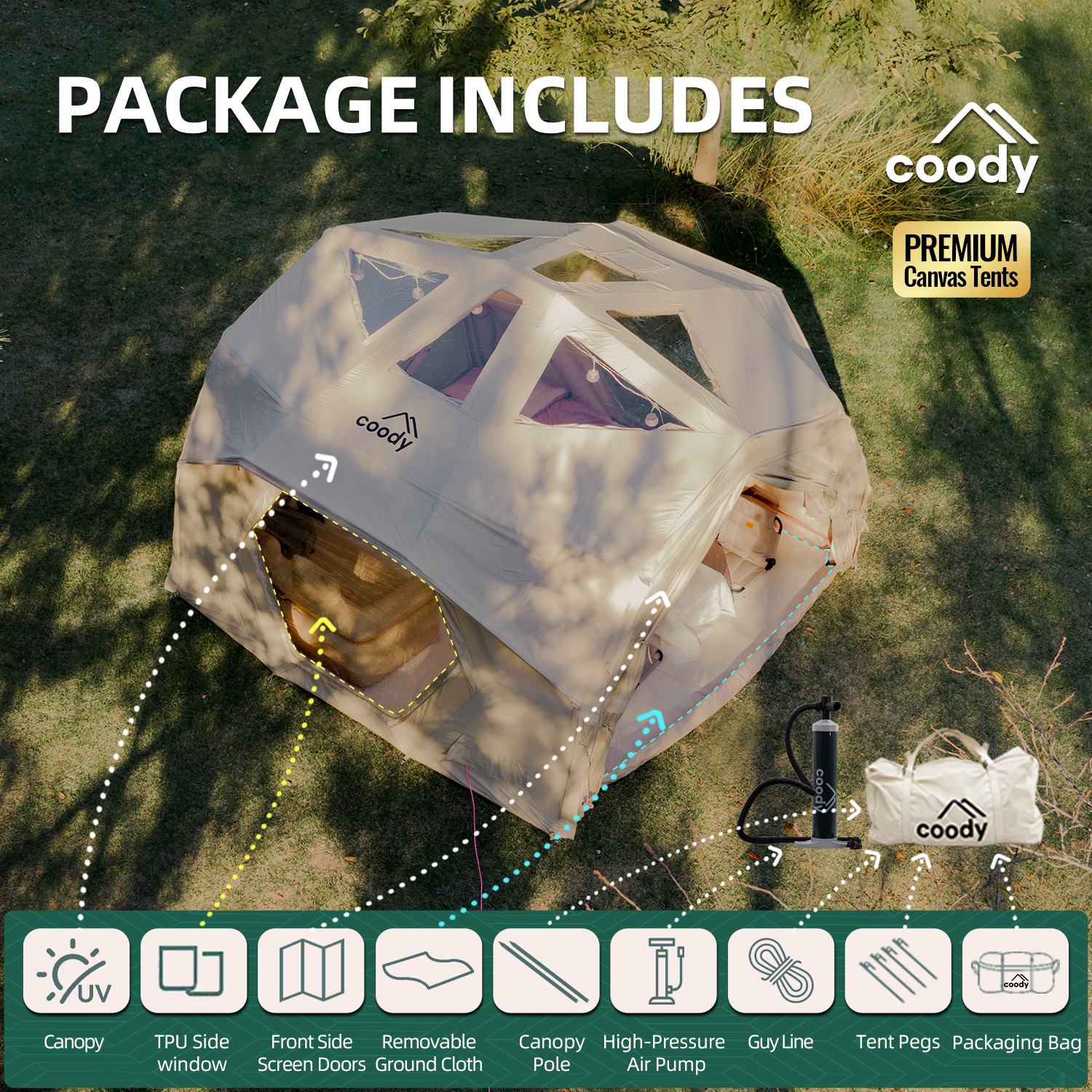 Hubshelter Pro Air Tent-Beige  – Camping Zelt Outdoor Bewertung und Preis